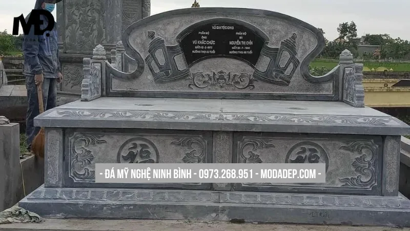 Lăng mộ đá đôi nguyên khối cho vợ chồng, anh em ruột