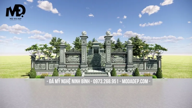 Lăng mộ đá thiết kế truyền thống hợp phong thủy