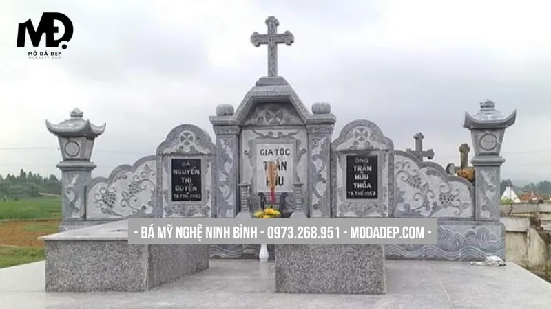 Mộ đá đôi công giáo đơn thánh khiết, tinh khôi