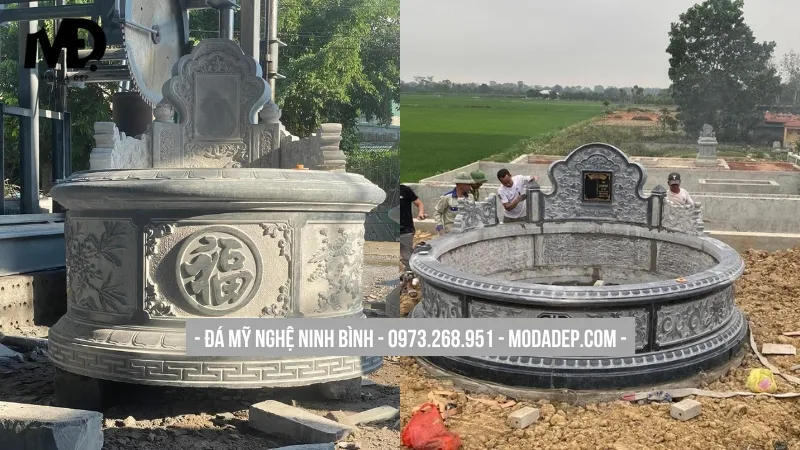 Mộ đá tròn mang ý nghĩa phong thủy tốt, vượng tài vượng khí