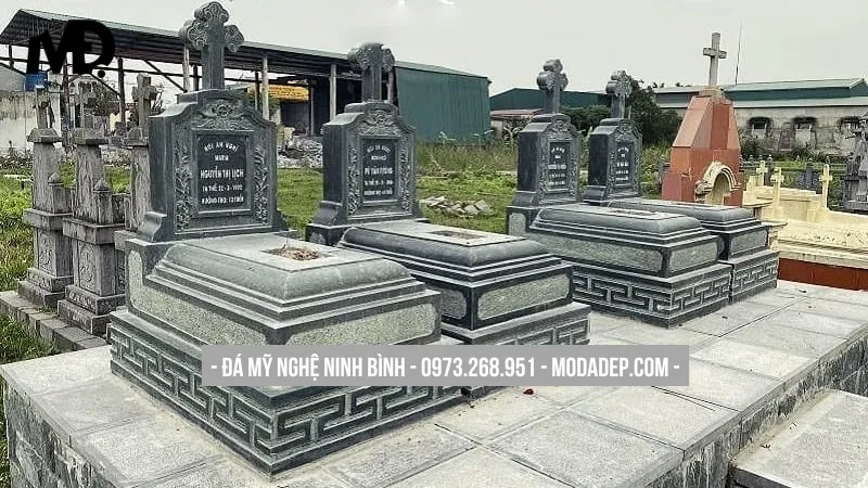 Mộ đôi công giáo đơn giản đẹp