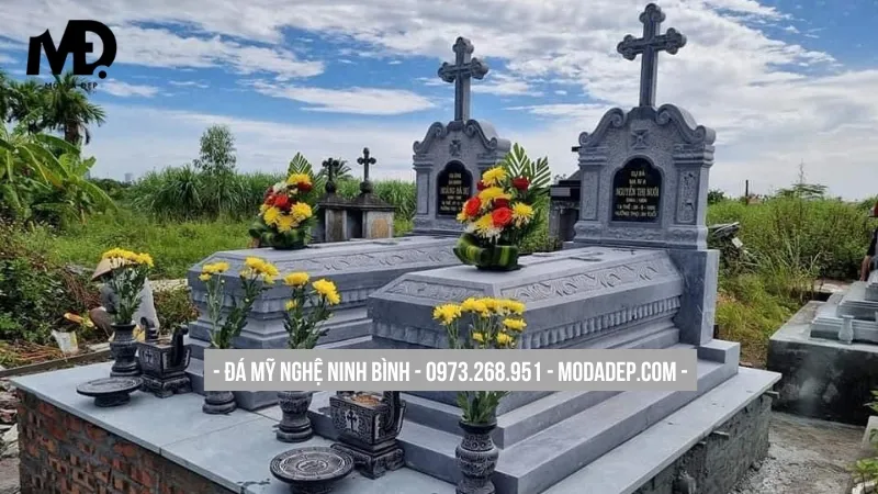 Mộ đơn công giáo đơn giản đẹp