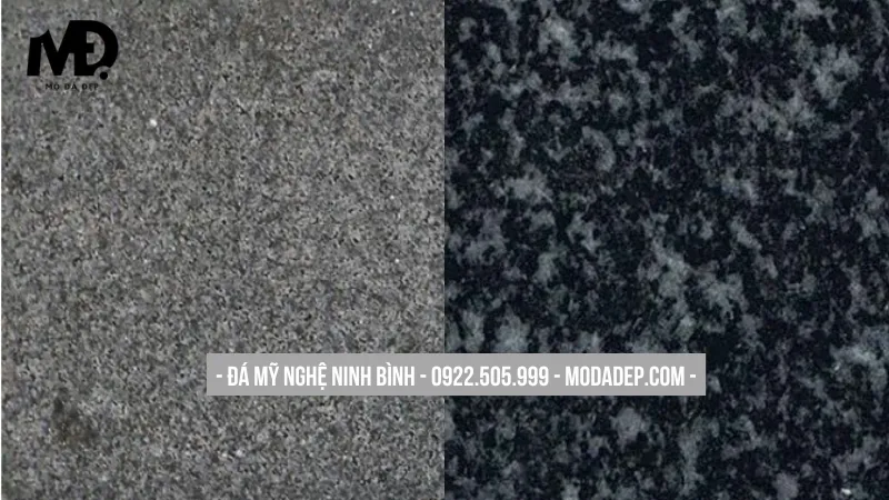 Đá granite Phú Yên với tone chủ đạo đen và xám đậm