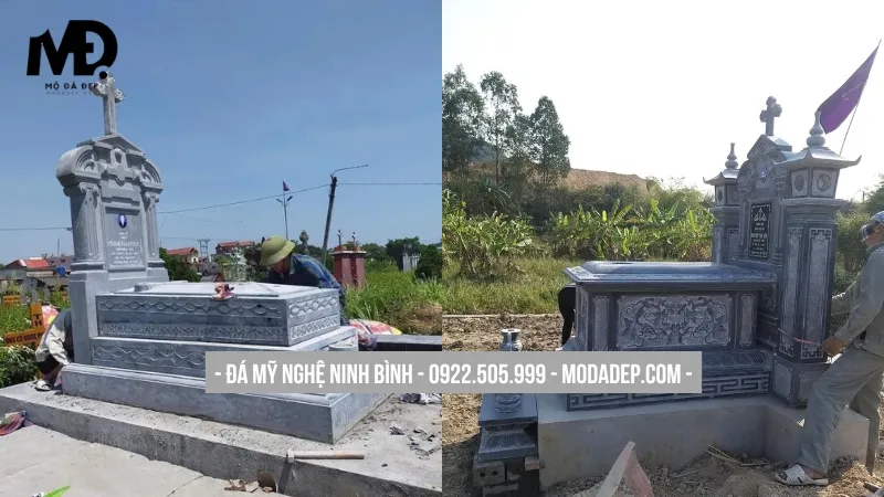 Hoa văn chủ đạo của mộ đá công giáo hiện nay