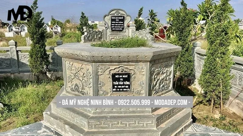 Mẫu mộ lục giác không mái đơn giản, hiện đại