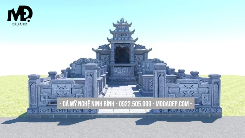 Mẫu nhà mồ đẹp đơn giản cho gia đình, dòng họ nhỏ