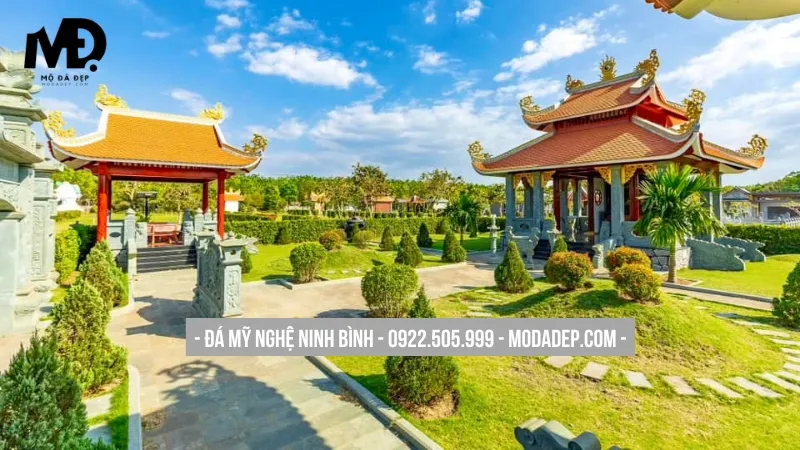 Mẫu nhà mồ, khuôn viên lăng mộ đẹp cho dòng họ lớn