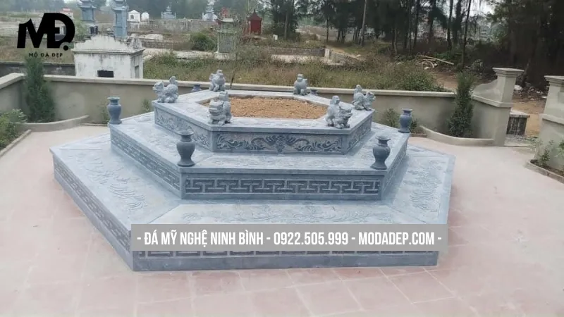 Mộ đá xanh hình lục giác bán tại Quảng Ninh