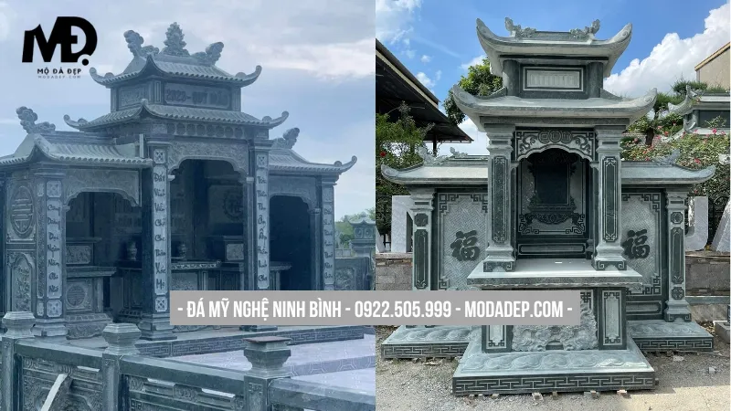 Mộ đá xanh rêu Thanh Hóa trang trọng, chuẩn phong thủy