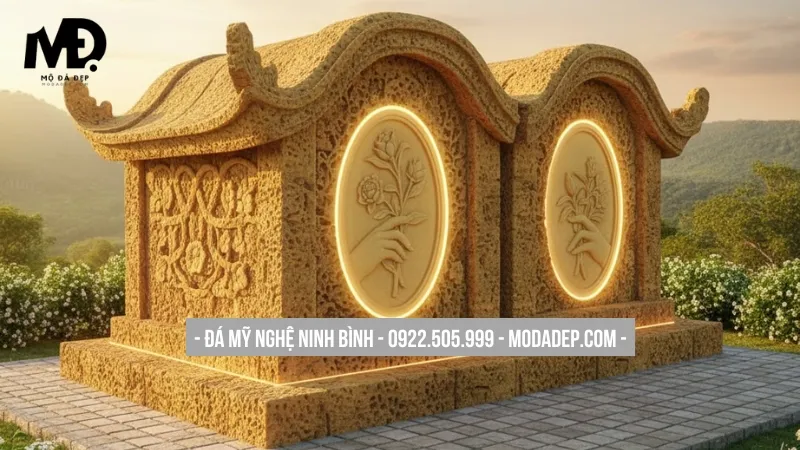 Mộ đôi đá ong vàng biểu tượng của sự gắn kết và ấm cúng