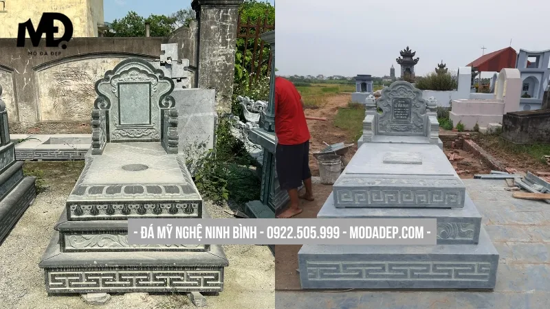Mộ tam cấp đơn giản, trang trọng mang ý nghĩa phong thủy tốt
