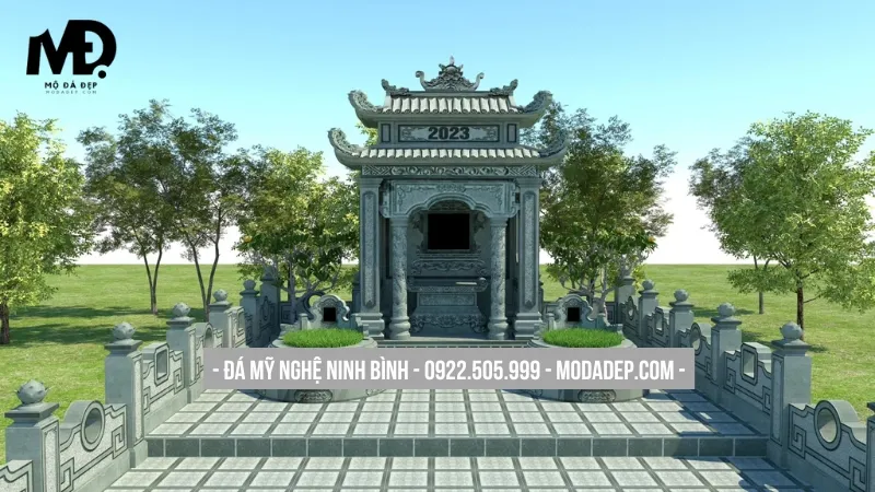 Thiết kế xây nhà mồ đơn giản bằng đá xanh