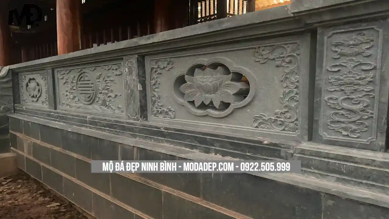 Tại làng nghề đá Ninh Vân – Ninh Bình, các nghệ nhân đã tạo ra nhiều mẫu lan can đá đẹp, bền vững theo thời gian và mang đậm bản sắc văn hóa Việt.