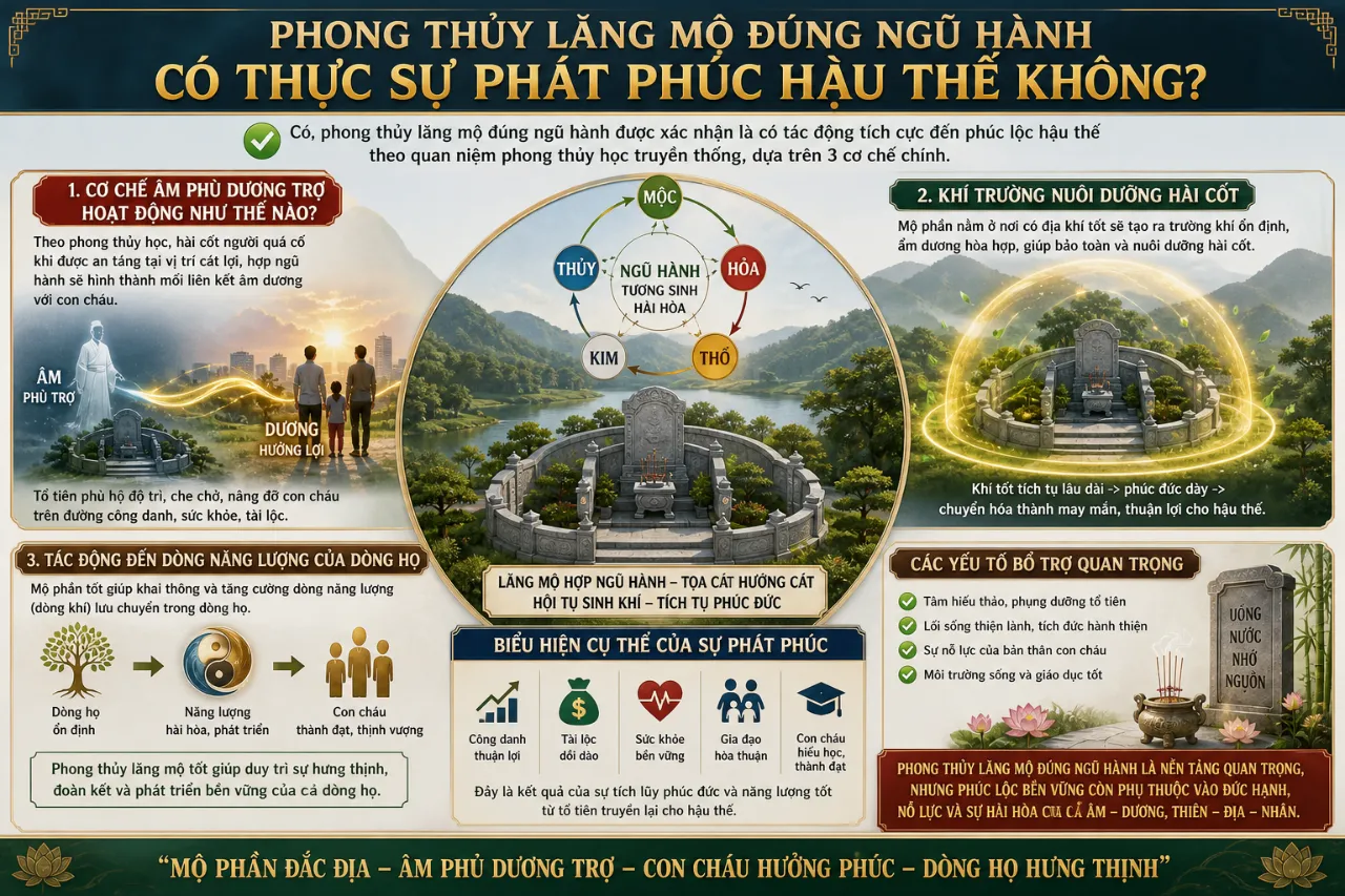 Phong Thủy Lăng Mộ Đúng Ngũ Hành Có Thực Sự Phát Phúc Hậu Thế Không?