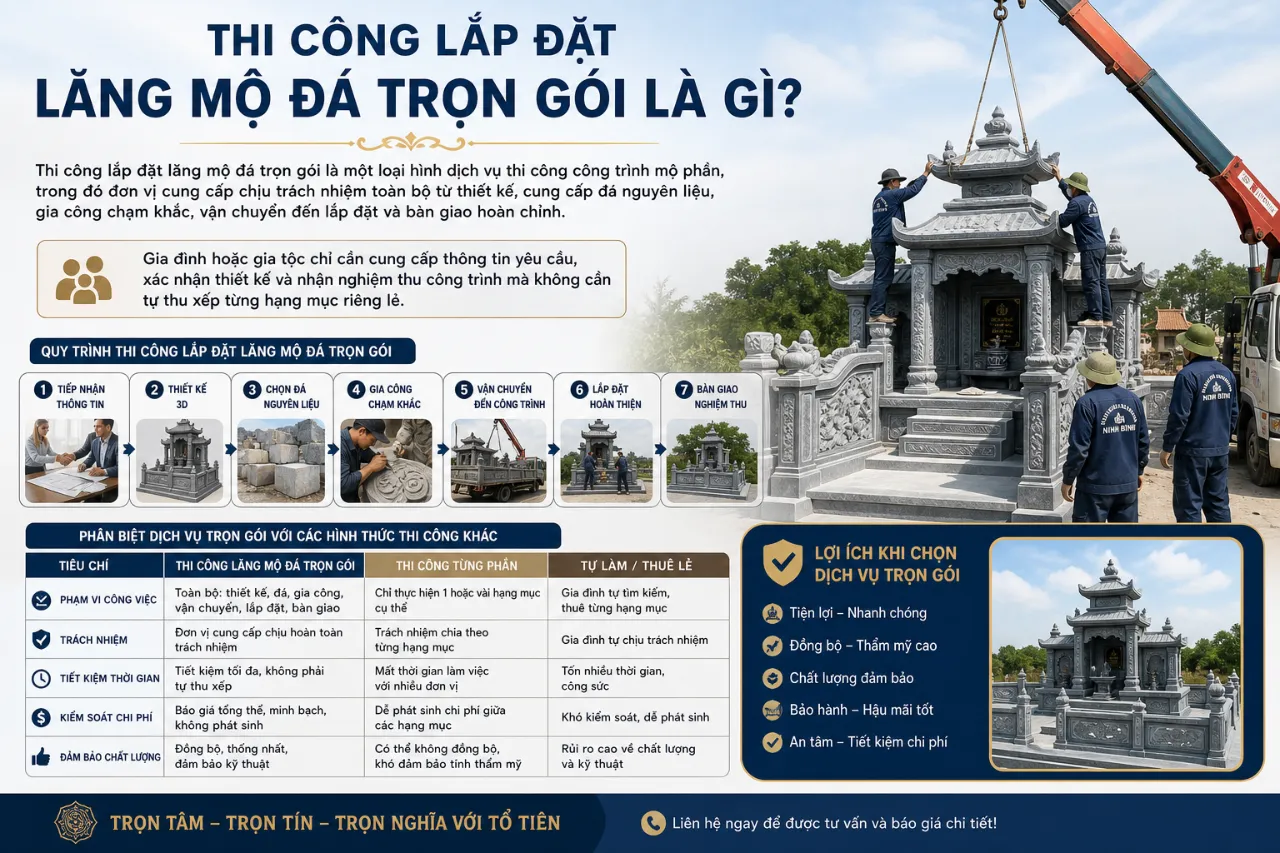 Thi Công Lắp Đặt Lăng Mộ Đá Trọn Gói Là Gì?