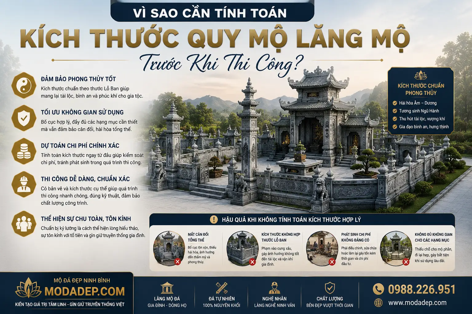 kich thuoc quy mo lang mo